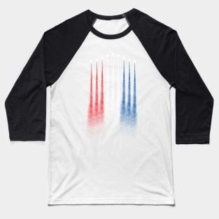 Red White Blue Air Force Flyover Baseball T-Shirt